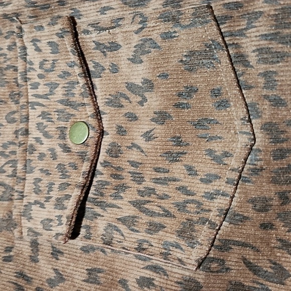 MITTOSHOP LEOPARD PRINT CORDUROY SNAP-BUTTON JACKET - Picture 9 of 14